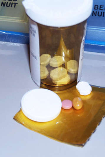 Tablets in prescription bottle